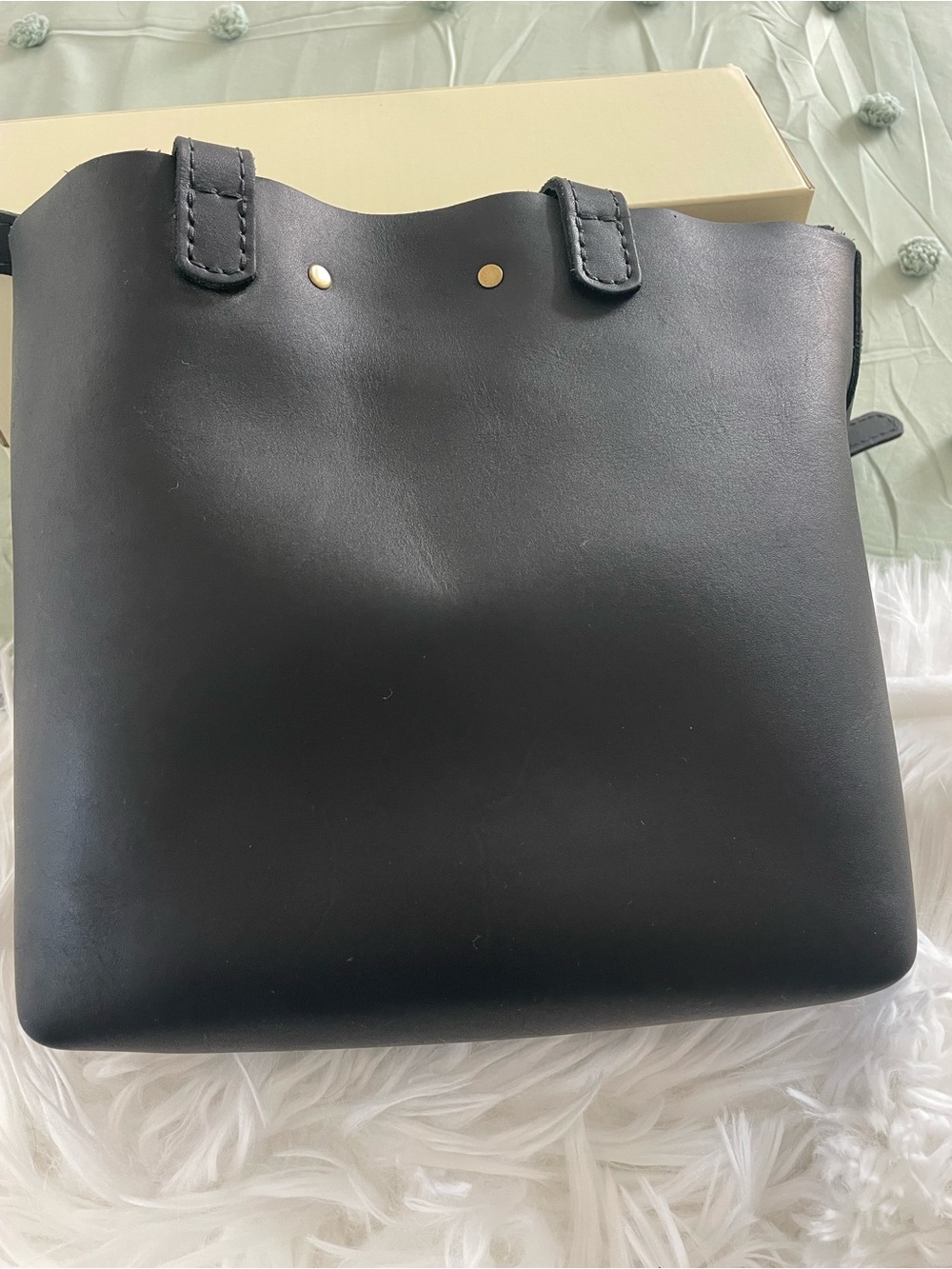 Portland Leather Black 'ALMOST PERFECT' MINI CROSSBODY - Picture 2 of 5